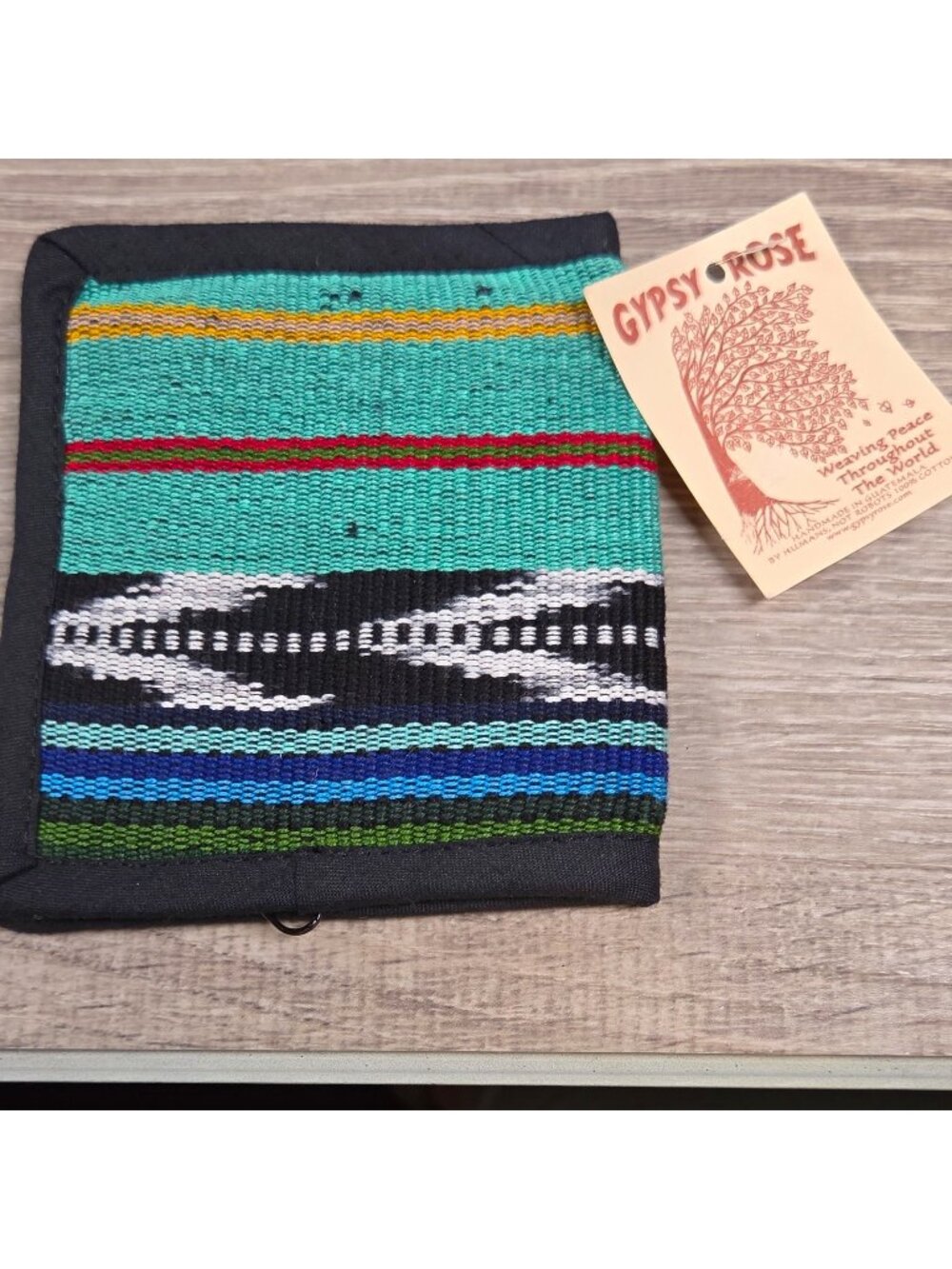 Gypsy Rose Handwoven Guatemalan Cotton Canvas Bifold Wallet NWT Boho Hippie